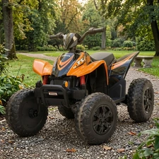 Детский квадроцикл M 6309EL-7 Honda оранжевый мягкое сиденье